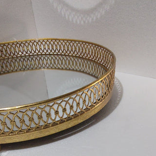 Metal gold Mirror serving Tray for wedding or parties - Hstrends