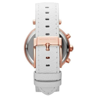 Michael Kors MK2281  Ladies Parker Rose Gold/White Leather Chronograph Watch