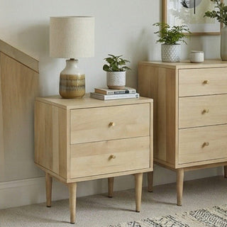 Minimalist Mango Wood Oslo Bedside Table - Hstrends