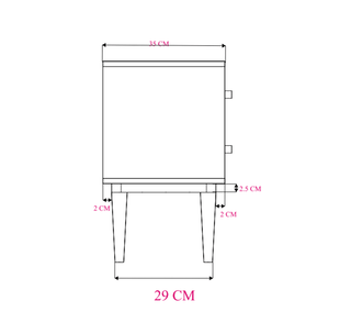 Minimalist Mango Wood Oslo Bedside Table - Hstrends