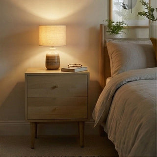 Minimalist Mango Wood Oslo Bedside Table - Hstrends