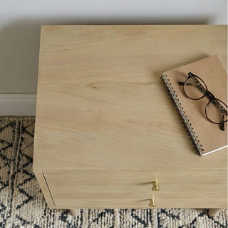 Minimalist Mango Wood Oslo Bedside Table - Hstrends