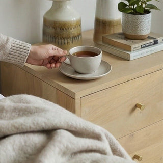 Minimalist Mango Wood Oslo Bedside Table - Hstrends
