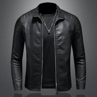 Motorcycle PU Leather Jacket Men - Hstrends