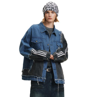 Irregular Patchwork Coat – Color Contrast Design