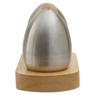 Natural Origins Stainless Steel and Rubber wood Salt Pepper Shakers - Hstrends