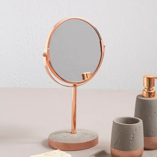 Neptune Copper Finish Round Swivel Bathroom Mirror - Hstrends