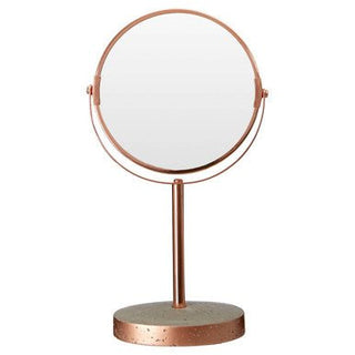 Neptune Copper Finish Round Swivel Bathroom Mirror - Hstrends