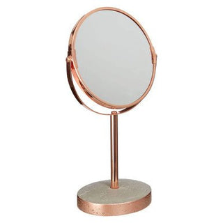 Neptune Copper Finish Round Swivel Bathroom Mirror - Hstrends