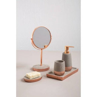 Neptune Copper Finish Round Swivel Bathroom Mirror - Hstrends