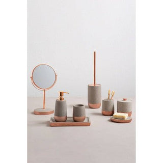 Neptune Copper Finish Round Swivel Bathroom Mirror - Hstrends