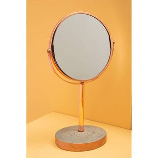 Neptune Copper Finish Round Swivel Bathroom Mirror - Hstrends