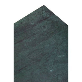 Nest of Two Green Marble Top Nesting Side Tables with Gold Finish Metal Frame, Varana - Hstrends