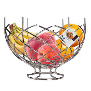 Nest Shape Chrome Fruit Basket - Hstrends