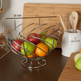 Nest Shape Chrome Fruit Basket - Hstrends