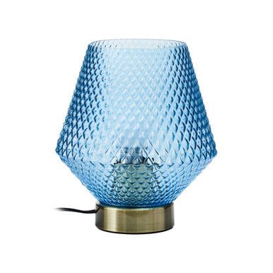 Noble Blue Glass Table Lamp - Hstrends