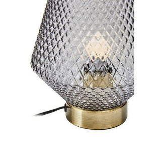 Noble Grey Smoked Glass Table Lamp - Hstrends