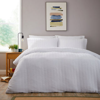 OLIVIA ROCCO Textured Pintuck Ruffles Pleated Microfibre Duvet Cover Set With Pillowcases - Hstrends