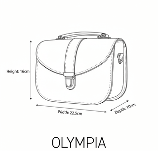 Olympia Handmade Leather Bag - Red - Hstrends