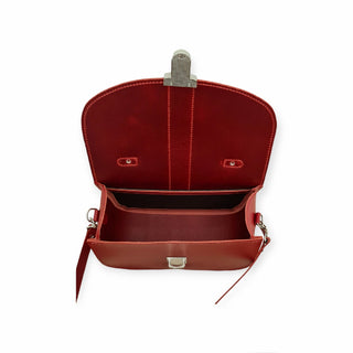 Olympia Handmade Leather Bag - Red - Hstrends