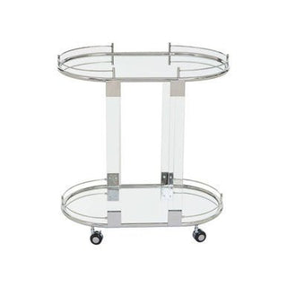 Oria Oval Mirrored Trolley - Hstrends