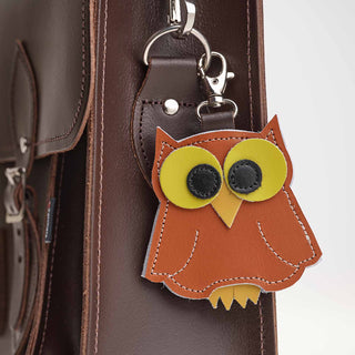 Owl bag charm - Burnt Orange - Hstrends