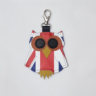 Owl bag charm - Union Jack - Navy Blue - Hstrends