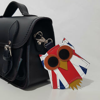 Owl bag charm - Union Jack - Navy Blue - Hstrends