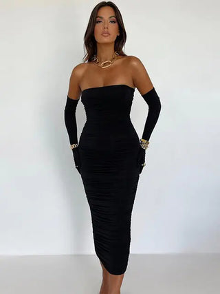 Strapless Backless Tight Dress - Hstrends