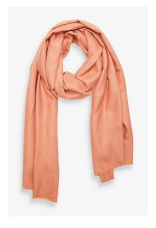 Peach pink plain mid weight wrap or head scarf - Hstrends