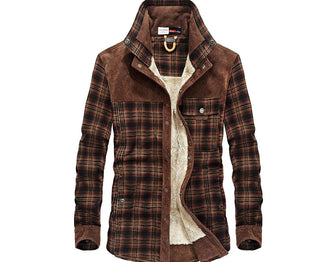Plaid Long Sleeve Shirt Jacket - Hstrends