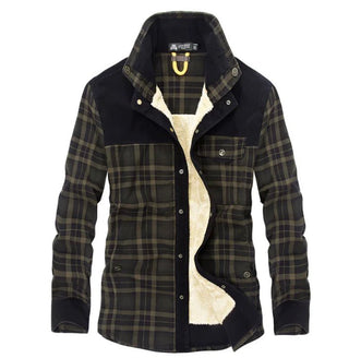 Plaid Long Sleeve Shirt Jacket - Hstrends