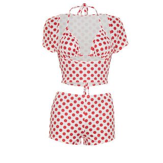 Polka Dot Print Short Casual Suit 3pc set - Hstrends