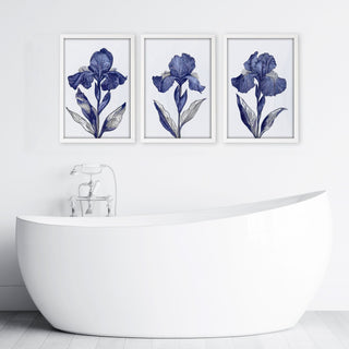Prints For Bathroom | Set of 3 Botanical Wall art Prints - Hstrends