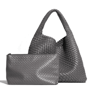 PU Weave two in one Leather handbag - Hstrends