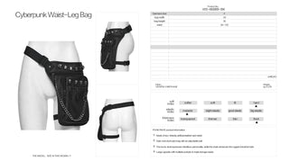 Punk Rave Cyberpunk Chain & Skull Hardware Waist–Leg Bag - Hstrends