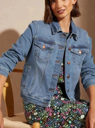 Love & Roses Mid Wash Denim Jacket - Premium Denim Dresses & Jackets from Love & Roses - Just £35! Shop now at hstrends