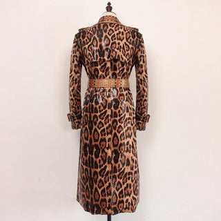 Leopard Luxe Leather Coat