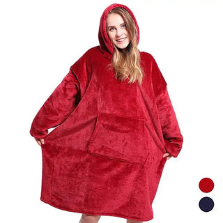 Fleece Sherpa Blanket with Sleeves - Hstrends