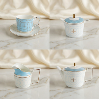 The Regent Blue Tea Set