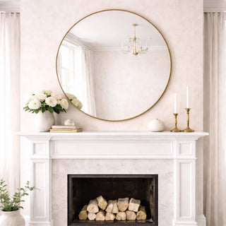 Rei - Extra Large Round Gold Metal Circle Mirror - 120cm x 120cm - Hstrends