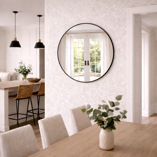 Rei - Round Black Metal Circle Mirror - 70cm x 70cm - Hstrends