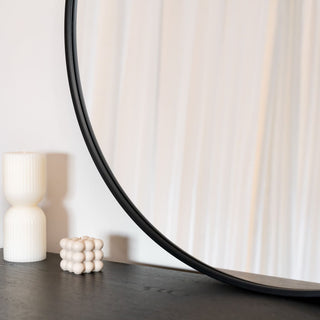 Rei - Round Black Metal Circle Mirror - 70cm x 70cm - Hstrends