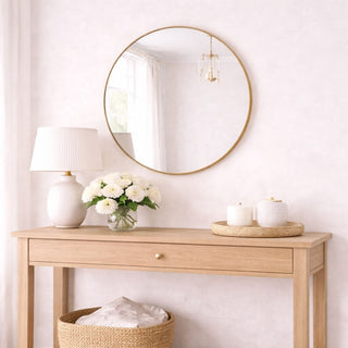 Rei - Round Gold Metal Circle Mirror - 50cm x 50cm - Hstrends
