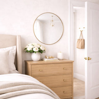 Rei - Round Gold Metal Circle Mirror - 50cm x 50cm - Hstrends