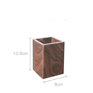 Elegant walnut Wooden Desk Organizer