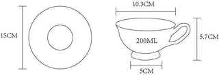 Rosette Majesty Bone China Teacup and Saucer - Hstrends
