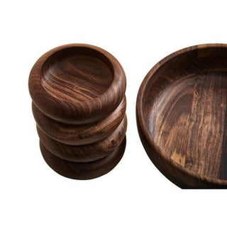 Rosi Five Piece Sheesham Wood Salad Bowl Set - Hstrends