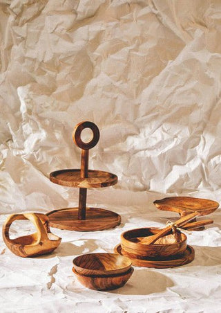 Rosi Round Sheesham Wood Salad Bowl - Hstrends