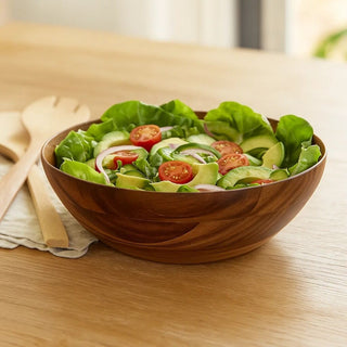 Rosi Small Round Sheesham Wood Salad Bowl - Hstrends